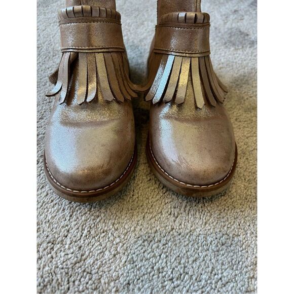 Elephantito Bootie w/ Fringes, metallic blush, $99 Sz 3 - Picture 3 of 8